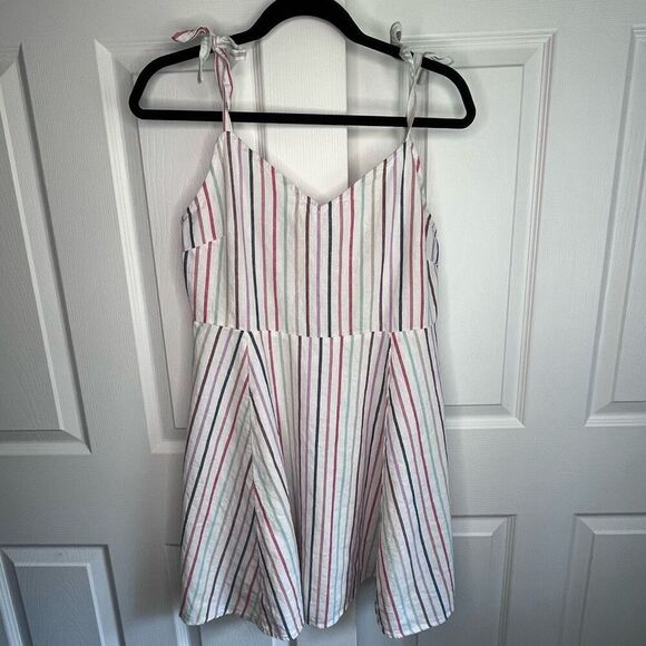 Gap Linen Blend Striped Sundress Size Large - Picture 1 of 6